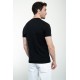 Black Color Digital Printing Design Casual Men's Tshirt