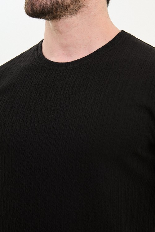 Black Color Striped Design Classic Men's Tshirt