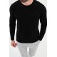 Black Color Casual Crew Neck Men's Sweatshirt