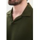 Khaki Color Casual Men's Open Collar Tshirt