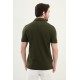 Khaki Color Casual Men's Open Collar Tshirt