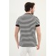 Black Color Casual Men's Striped Tshirt