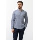 Light Dark Blue Color Mandarin Collar Design Casual Linen Men's Shirt