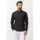 Black Color Casual Linen Men's Shirt