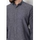 Anthracite Color Casual Linen Men's Shirt