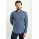 Indigo Color Casual Linen Men's Shirt