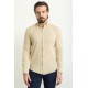 Beige Color Casual Linen Men's Shirt
