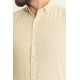 Beige Color Casual Linen Men's Shirt