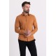 Camel Cotton And Elastane Fabrics Classic Men's Shirt