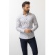 White And Camel Colours Combination Cotton And Elastane Fabrics Concealed Button Detailed Casual Mens Shirt