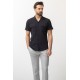 Black Cotton Fabric With Front Flap Pocket And Lapel Collar Detailed Short Sleeve Casual Mens Shirt