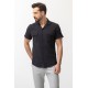 Black Cotton Fabric With Front Flap Pocket And Lapel Collar Detailed Short Sleeve Casual Mens Shirt