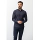 Dark Blue And Camel Colours Combination Cotton And Elastane Fabrics Concealed Button Detailed Casual Mens Shirt