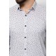 Beige Cotton And Elastane Fabrics Concealed Button Detailed Casual Mens Shirt