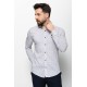 Beige Cotton And Elastane Fabrics Concealed Button Detailed Casual Mens Shirt