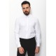 White Cotton And Elastane Fabrics With Chain Collar Detailed Casual Mens Shirt