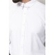 White Cotton And Elastane Fabrics With Chain Collar Detailed Casual Mens Shirt