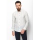 Light Green Cotton And Linen Fabrics Striped Detailed Casual Mens Shirt