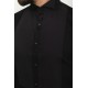 Black Cotton Fabric With Wing Collar Design Classic Mens Tuxedo Shirt
