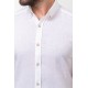 White Linen And Cotton Fabrics Casual Short Sleeve Mens Shirt