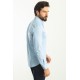 Blue Color Classic Cotton Men's Shirt