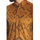 Beige Color Figured Design Velvet Fabric Casual Men's Shirt
