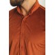 Tile Color Striped Velvet Fabric Casual Men's Shirt