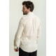 Stone Color Flap Pocket Design Casual Cotton Men's Shirt