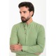 Unripe Almond Color Mandarin Collar Design Casual Men's Linen Shirt