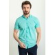 Mint Green Color Linen Fabric Casual Men's Short Sleeved Shirt