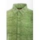 Green Color Cotton Fabric Casual Short Sleeved Men's Shirt
