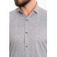 Beige Color Figured Design Classic Cotton Men's Shirt