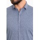 Grey Color Figured Design Classic Cotton Men's Shirt