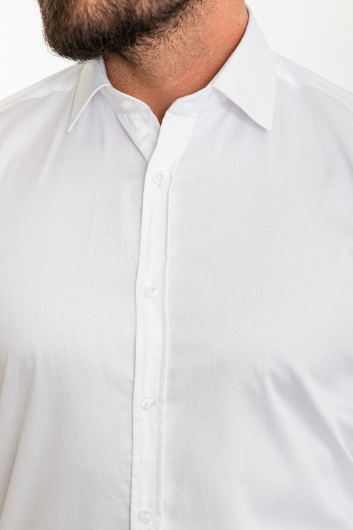White Color Classic Men's Cotton Shirt