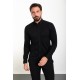 Black Color Classic Cotton Men's Shirt