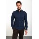 Dark Blue Color Classic Cotton Men's Shirt