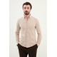 Beige Color Classic Men's Cotton Shirt