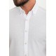 White Color Short Sleeve And Dobby Design Casual Cotton Men's Shirt