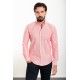 Red And White Color Striped Design Casual Cotton Men's Shirt
