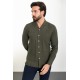 Khaki Color Figured And Hanging Pocket Design Casual Men's Shirt