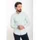 White And Green Color Striped Figured Design Classic Cotton Men's Shirt