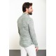 Khaki Color Figured Design Casual Cotton Men's Shirt