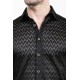 Black Color Casual Transparant Men's Shirt