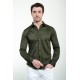 Khaki Color Casual Transparant Men's Shirt