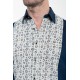 Beige Color Figured Design Casual Men's Shirt