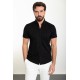 Black Color Short Sleeved Design Casual Cotton Men's Shirt