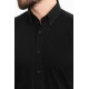 Black Color Short Sleeved Design Casual Cotton Men's Shirt