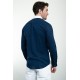 Dark Blue Color Two Sided Figured Design Casual Men's Shirt