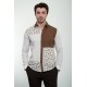 Dark Blue Color Two Sided Figured Design Casual Men's Shirt