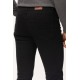 Black Color With Cotton And Elastane Fabrics Basic Mens Trousers